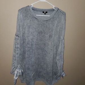 Women's Plus 3X Stonewash Grey Sweatshirt